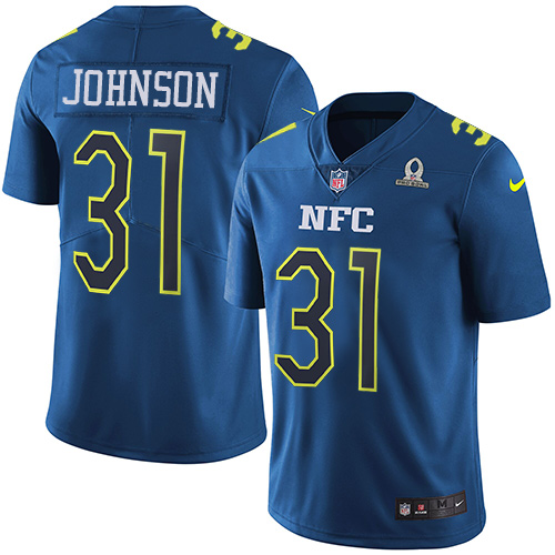 Nike Cardinals #31 David Johnson Navy Men's Stitched NFL Limited NFC Pro Bowl Jersey - Click Image to Close